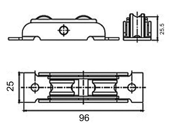 Sliding Double Wheel Roller SR 46