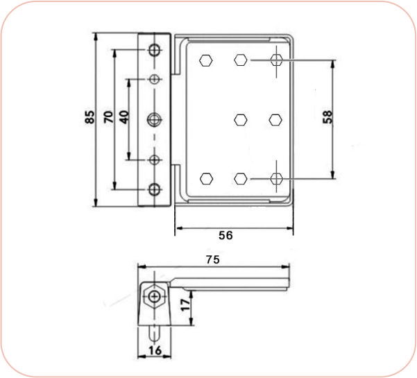  Flat Hinge BH 13