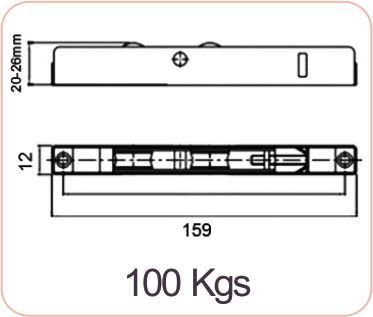 Adjustable double wheel nylon door roller SR 24