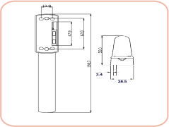 Cremone handle (Single Fork) SL 45F