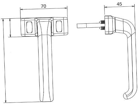 Mortice Handle HD 21