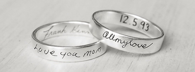 Get Your Love Back With These Anniversary-Worthy Handwriting Rings!