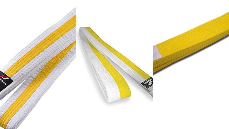Cinturón blanco y amarillo