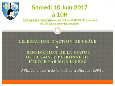 Samedi 10 Juin Célébration d’action de Grâce