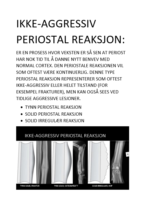 PERIOSTALE REAKSJONER