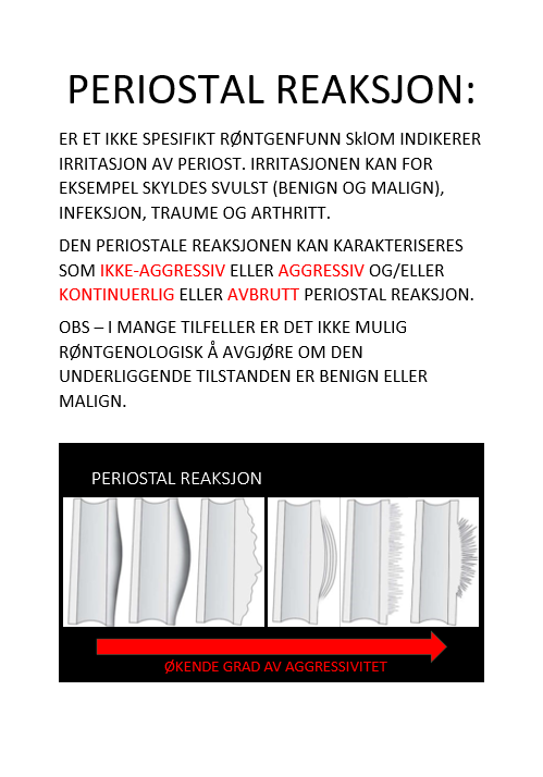 PERIOSTALE REAKSJONER