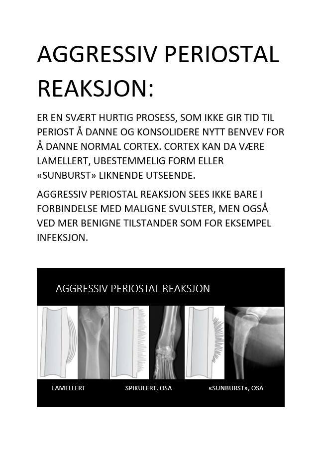 PERIOSTALE REAKSJONER