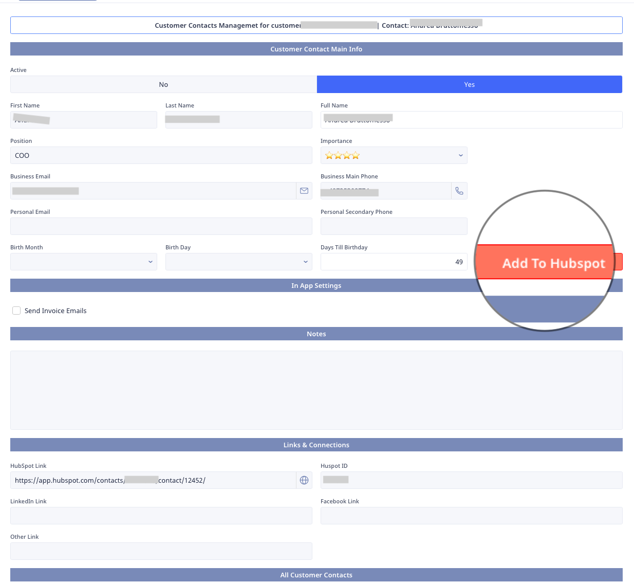 Hubspot CRM Integration