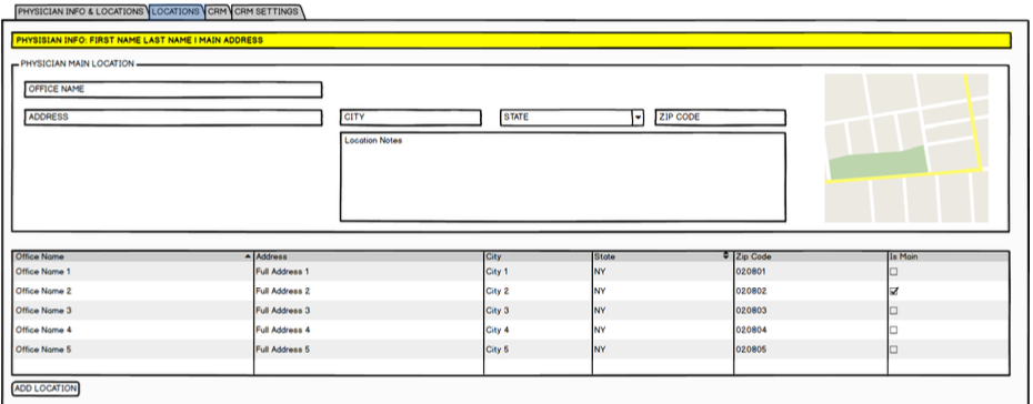 Medical CRM Analysis & Mockups