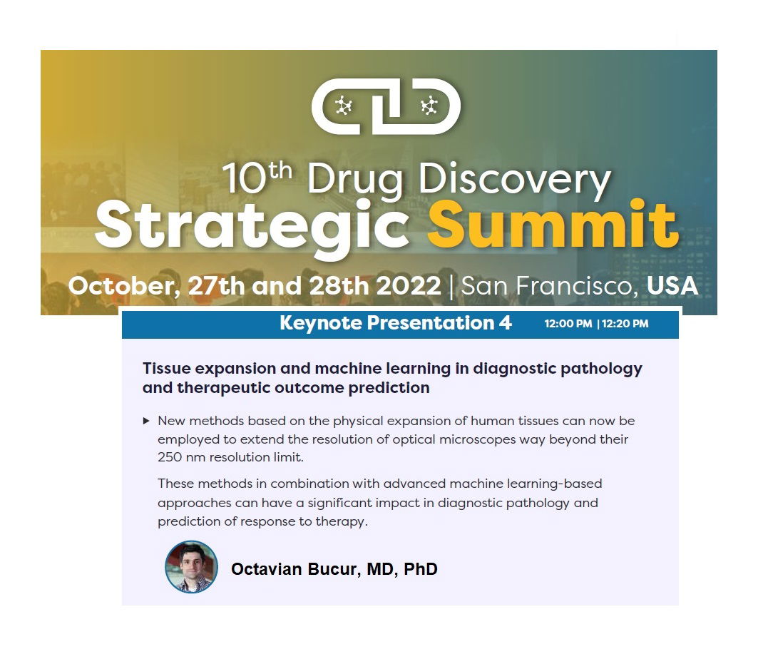 Octavian presented a Keynote Lecture at the 10th Drug Discovery Strategic Summit in San Francisco, USA