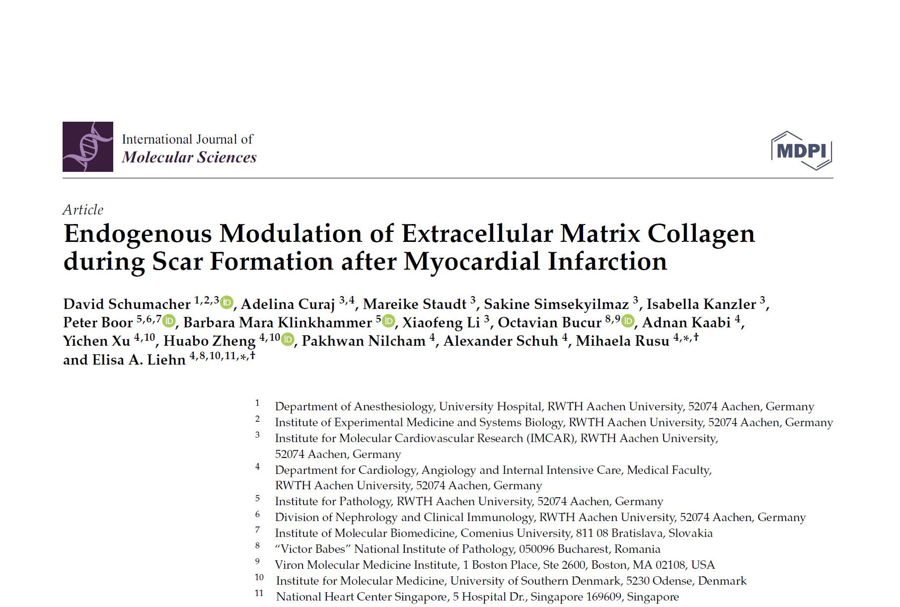 Original manuscript published by Elisa Liehn & Octavian Bucur in IJMS (IF 6,208)