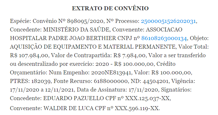 CONVÊNIO 898095/2020