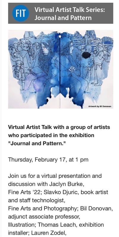 Virtual Artist Talk : Journal and Pattern