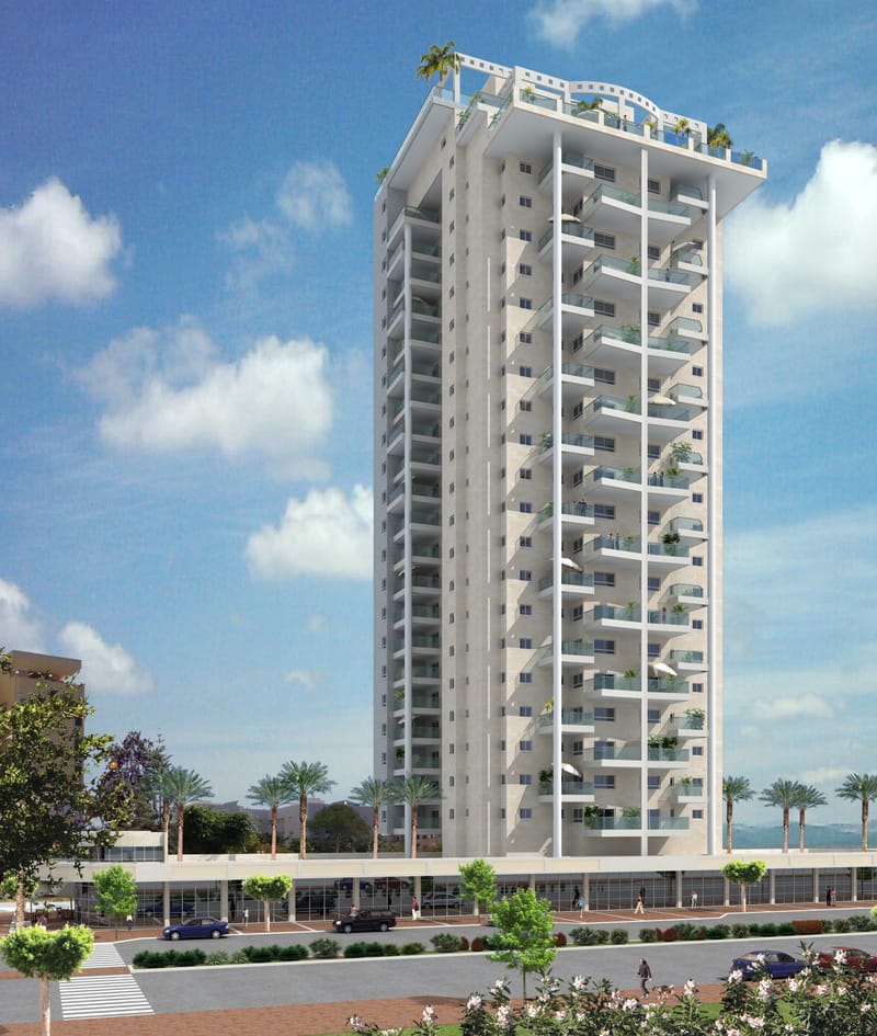 86 יח"ד מעל מרכז מסחרי