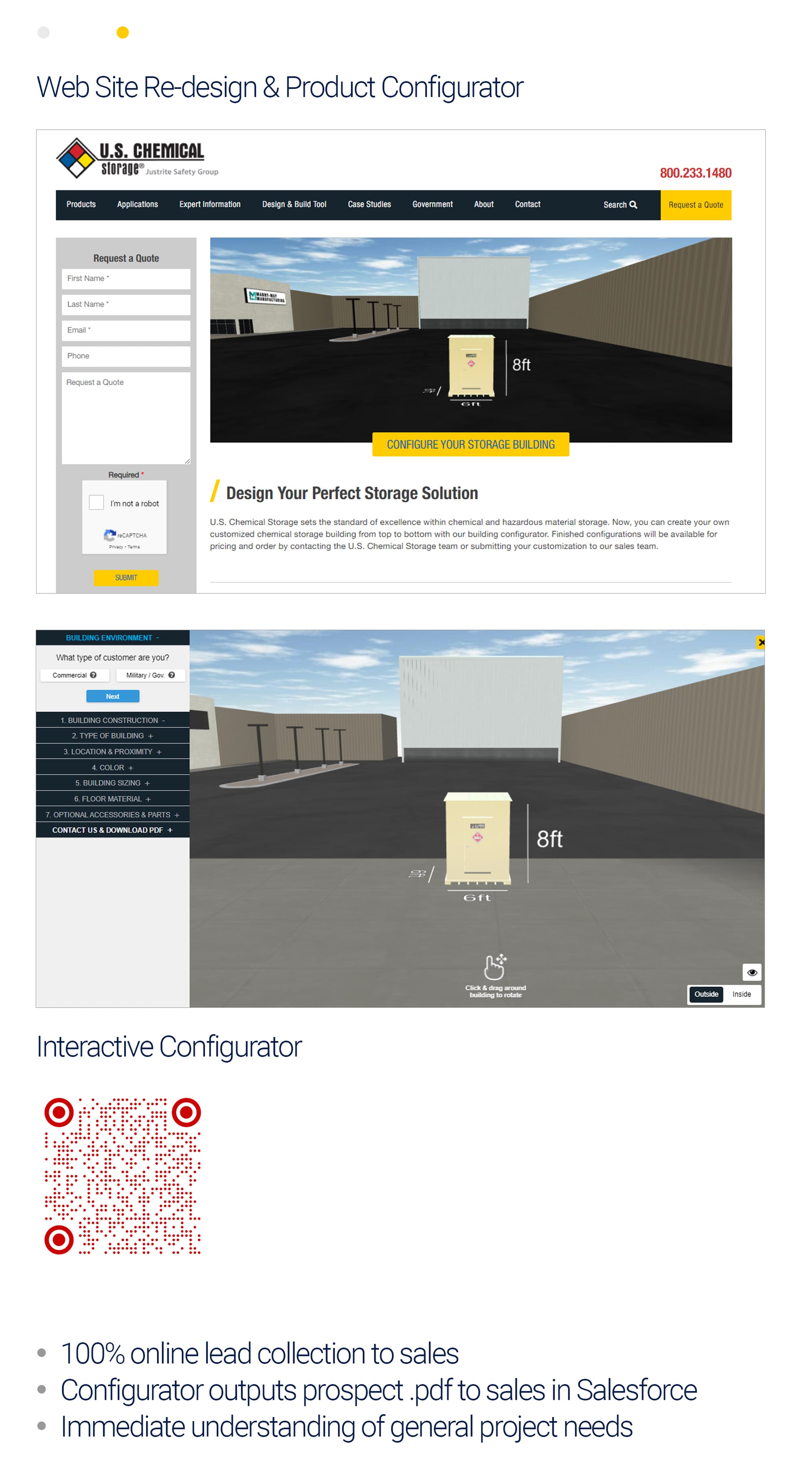 US Chemical Storage Site Re-design and Product Configurator