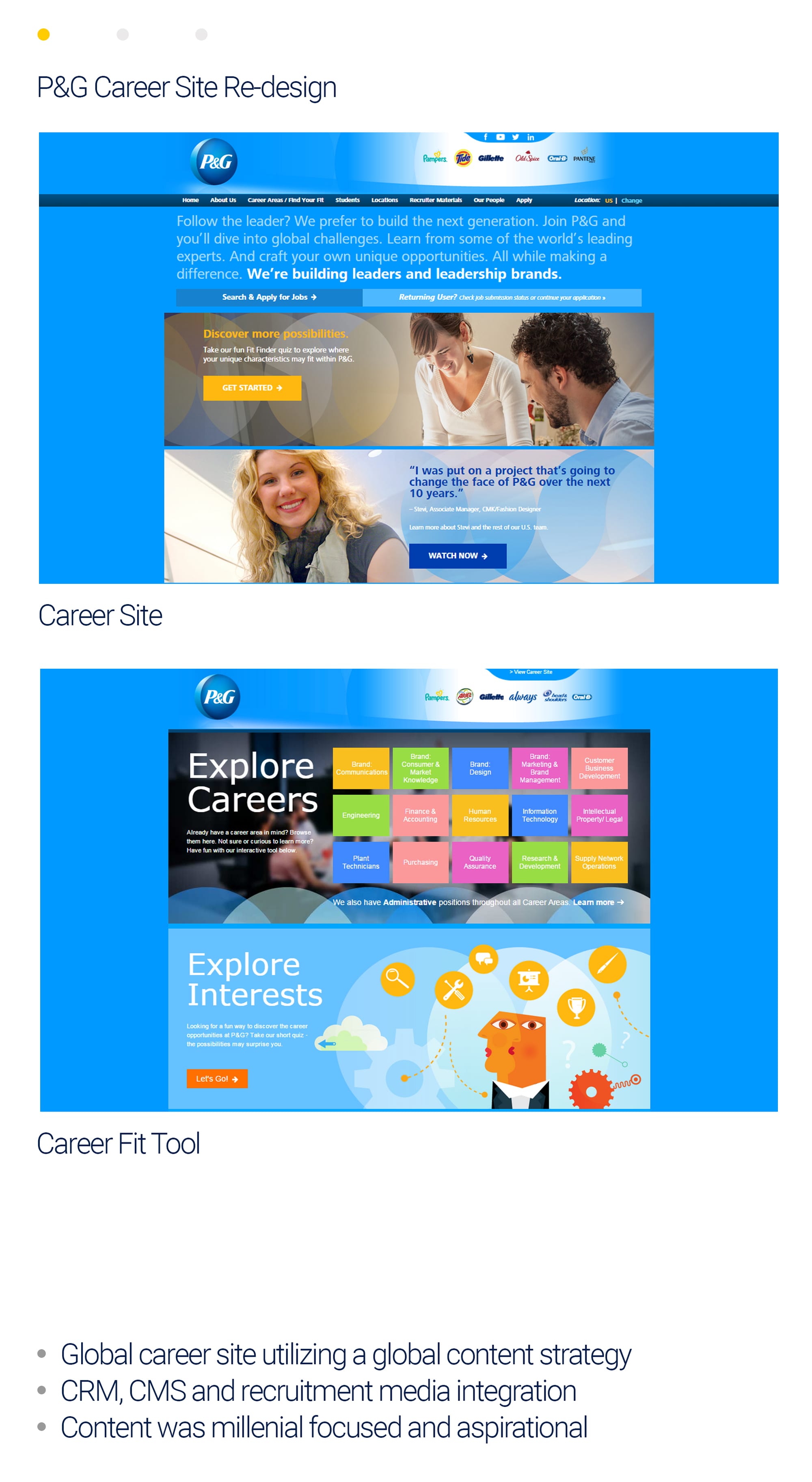 P&G Career Site using Radancy SaaS 