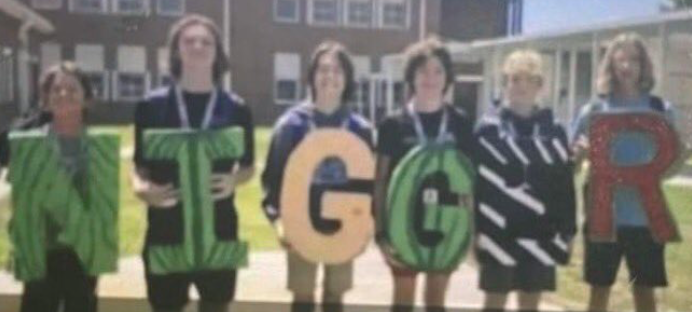 A 'RACIST' PHOTO OF SIX STUDENTS SPELLING OUT THE N-WORD GOES VIRAL