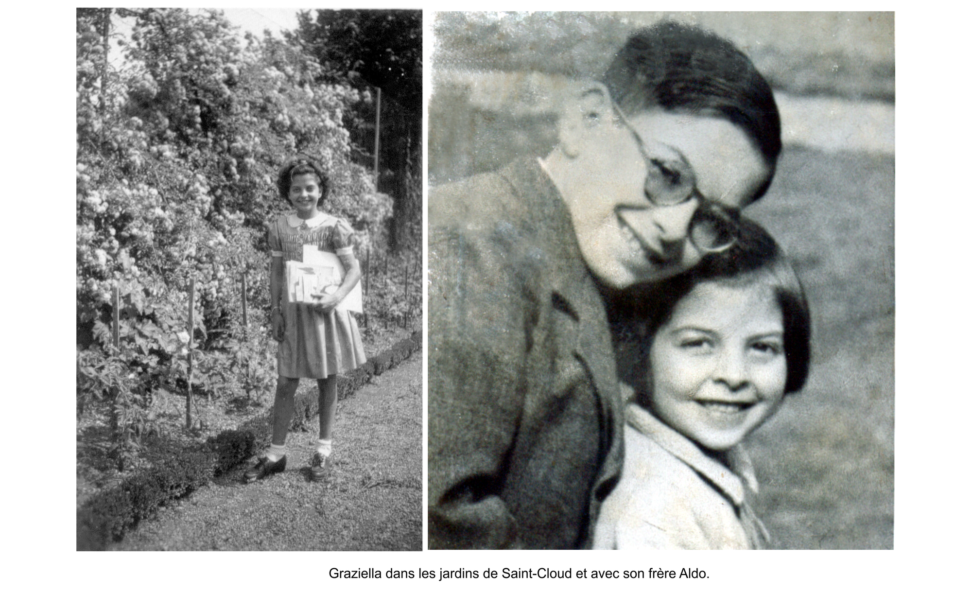 Graziella avec son frère Aldo et sa sœur Carmen.