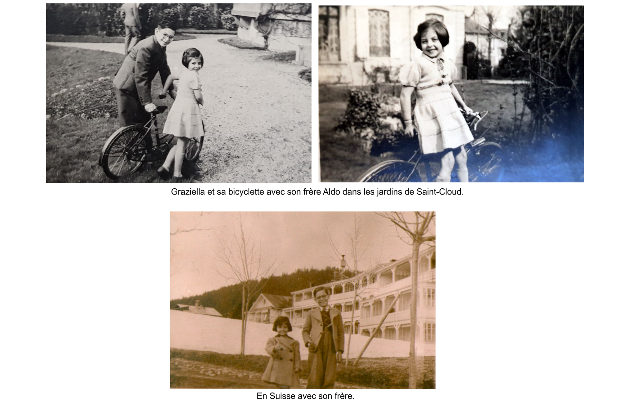 Graziella avec son frère Aldo et sa sœur Carmen.