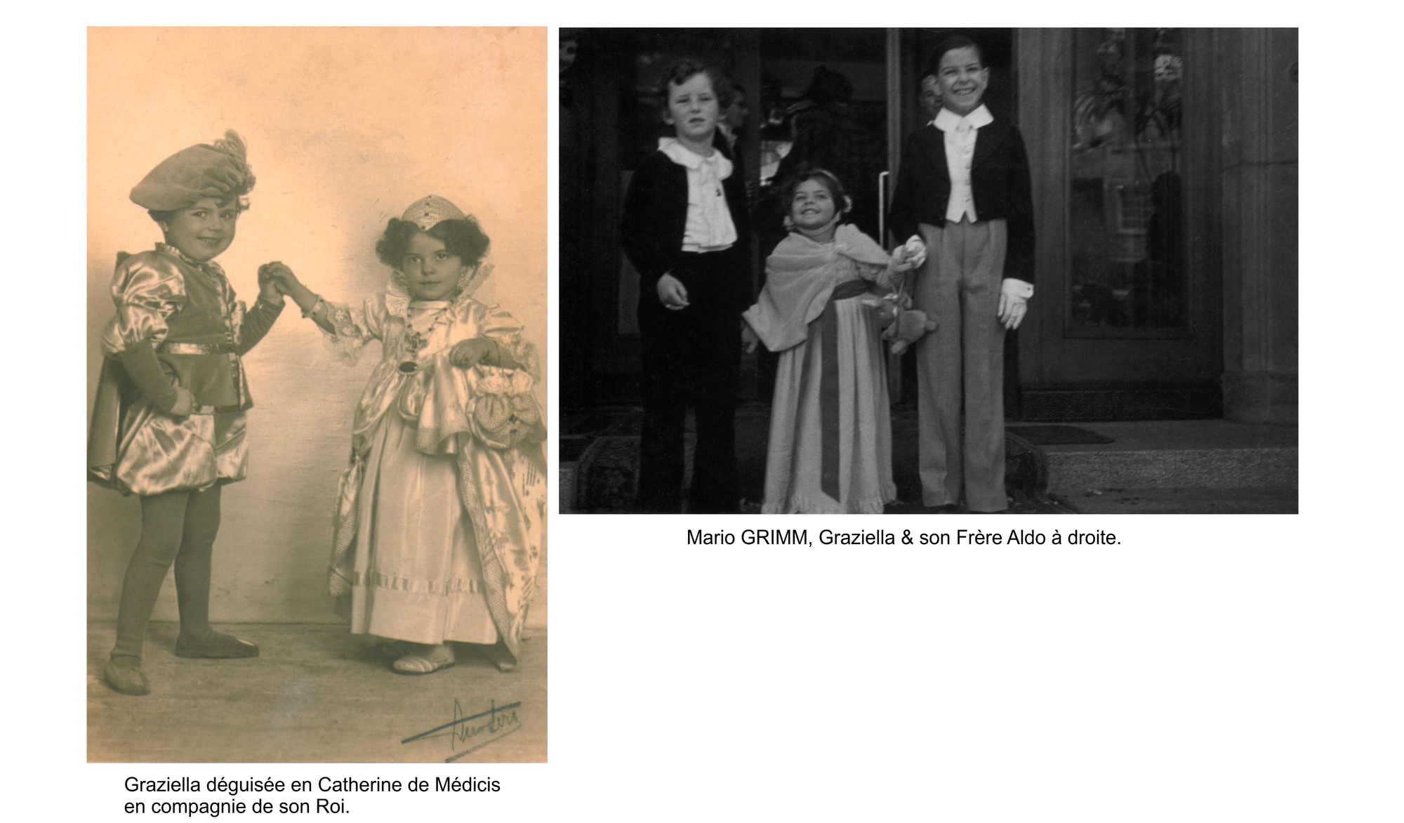 Graziella avec ses différents déguisements.