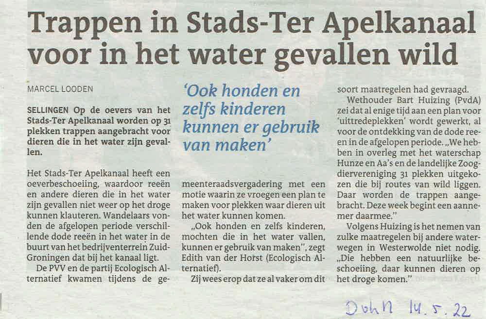 Dagblad van het Noorden 14 mei 2022