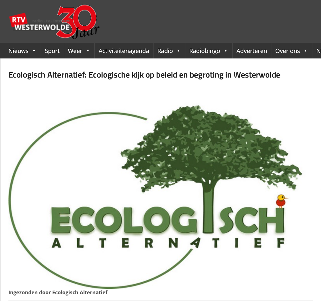 Ecologische kijk en begroting Westerwolde