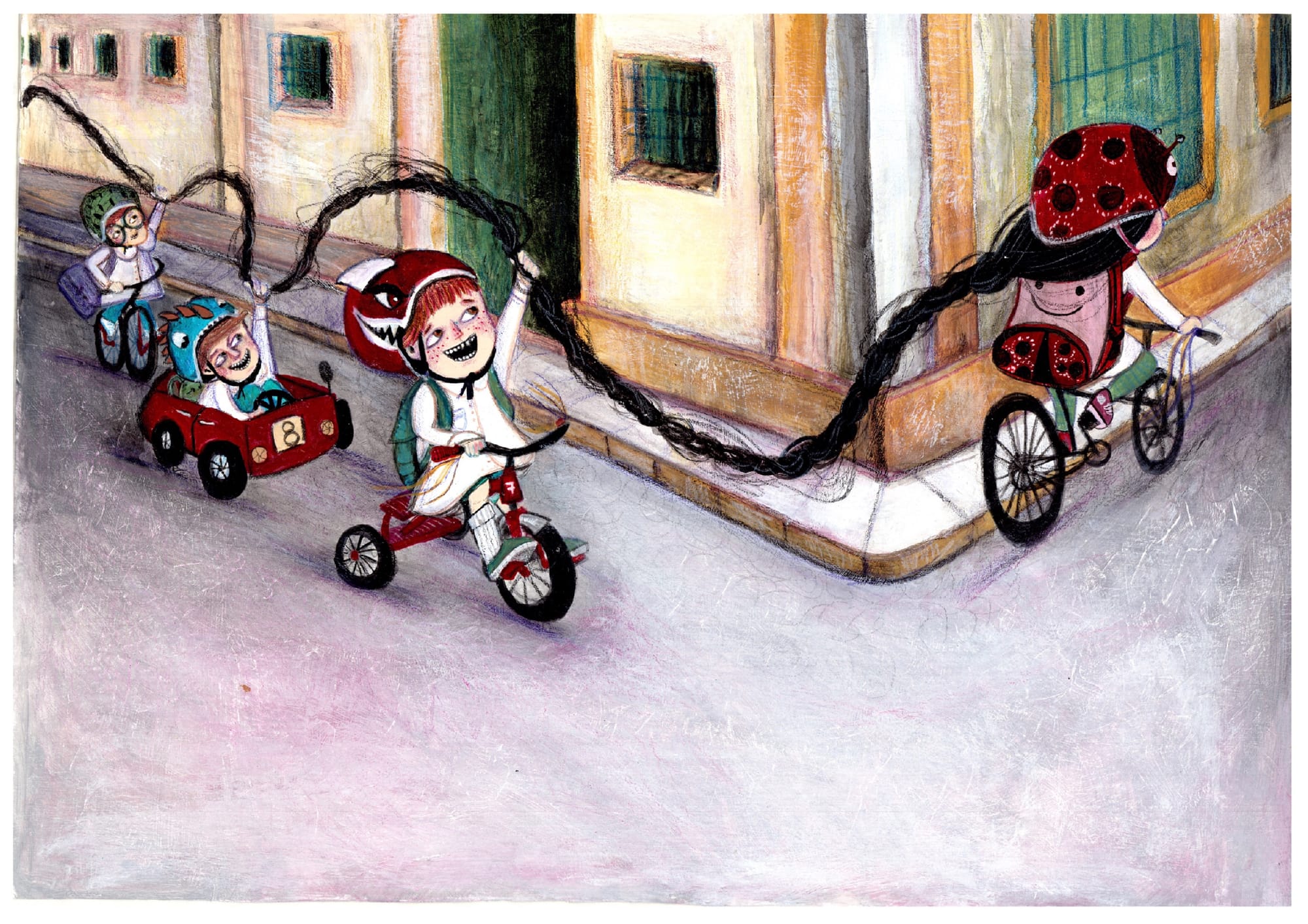 Ilustraciones del texto de Elsa Bornemann