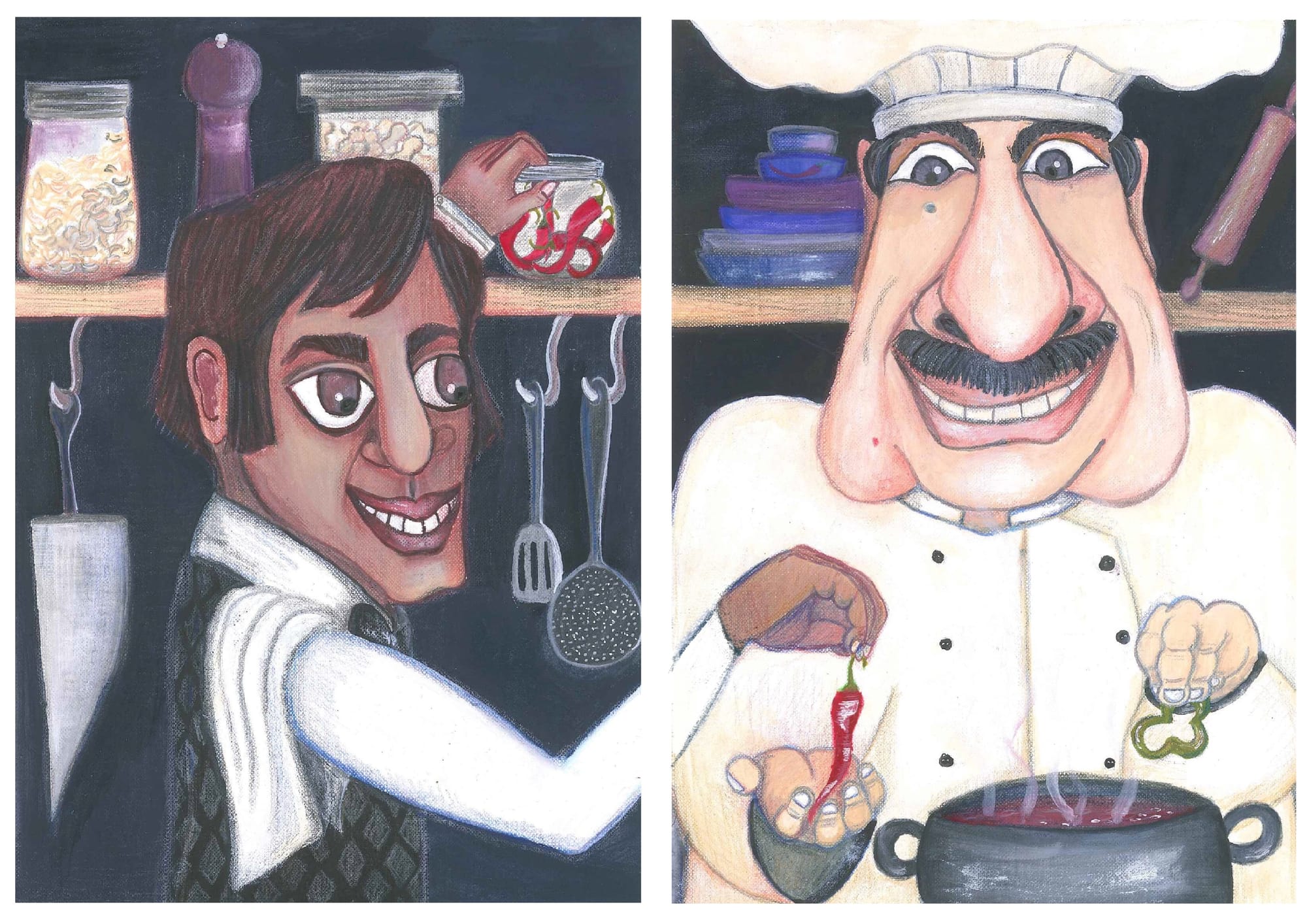 Acrílicos y polychromos