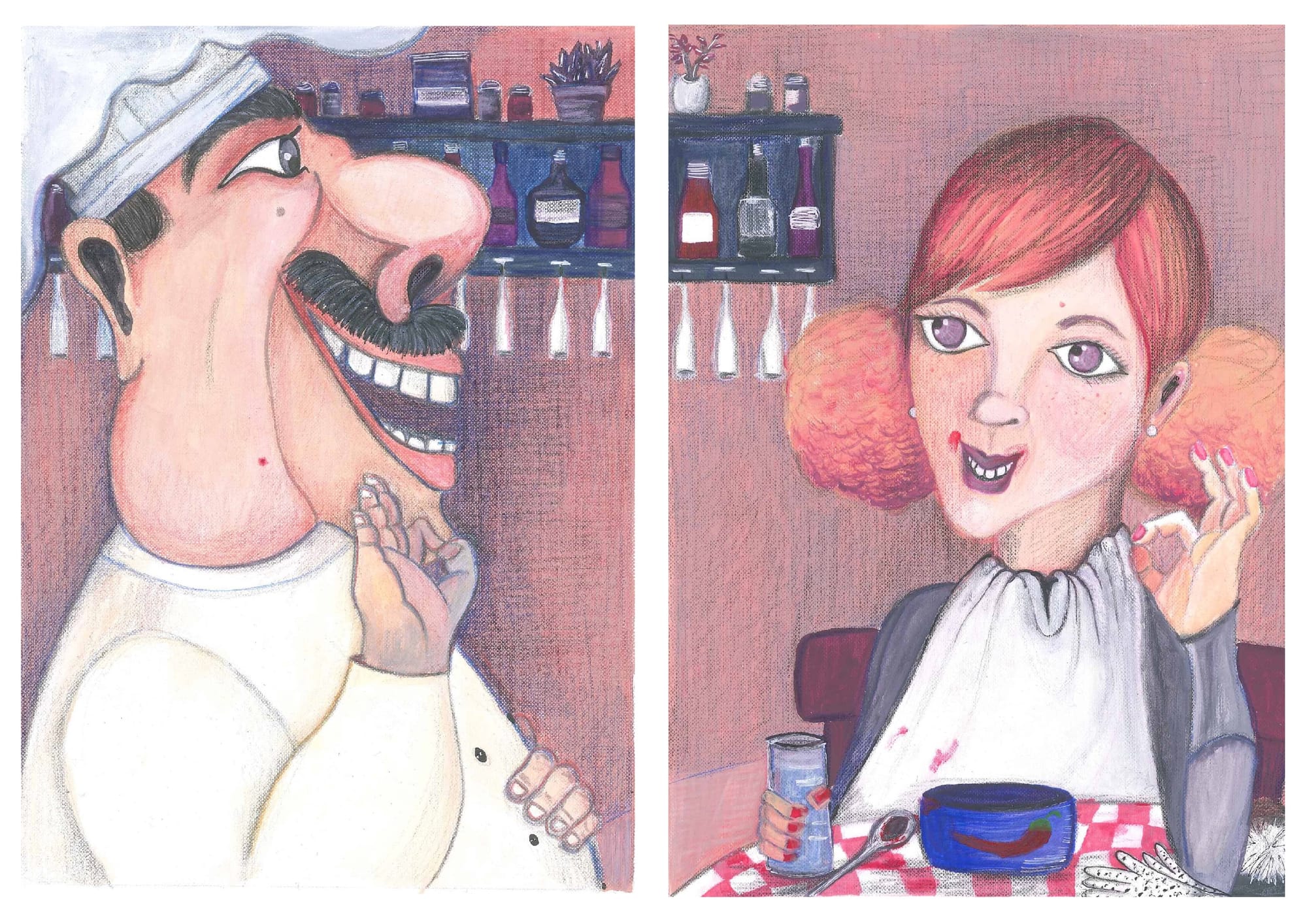 Acrílicos y polychromos