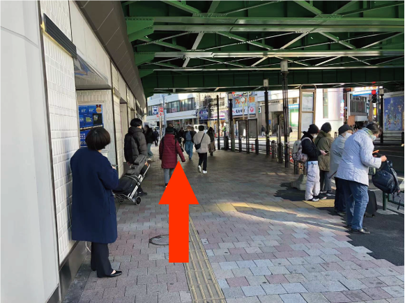 まっすぐ進みます。