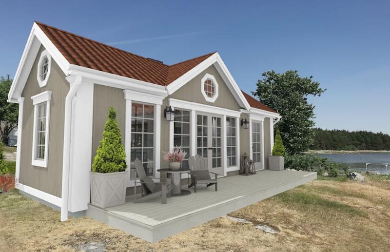 Exempel på fasadkulörer och takbeklädnader