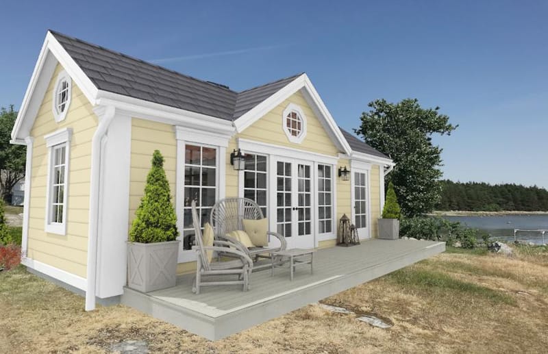 Exempel på fasadkulörer och takbeklädnader