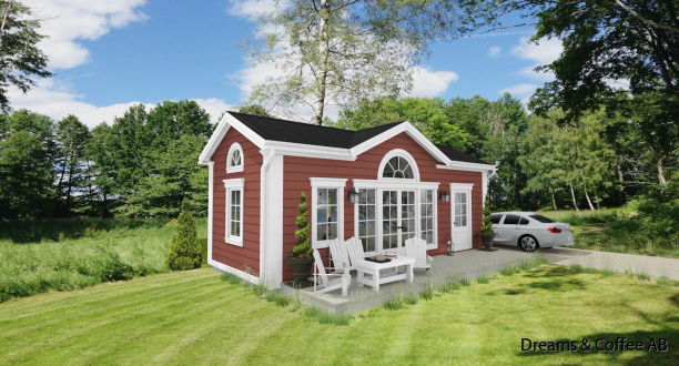 Exempel på fasadkulörer och takbeklädnader