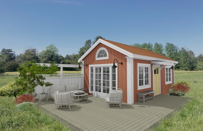 Exempel på fasadkulörer och takbeklädnader