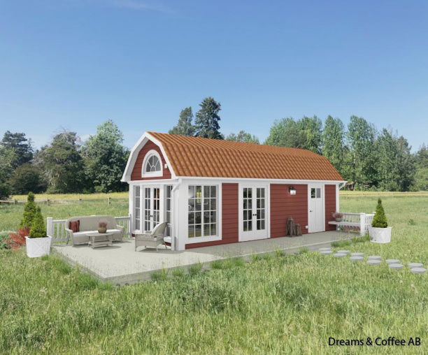 Exempel på fasadkulörer och takbeklädnader