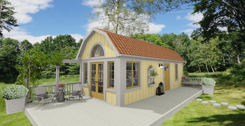 Exempel på fasadkulörer och takbeklädnader