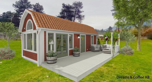 Exempel på fasadkulörer och takbeklädnader