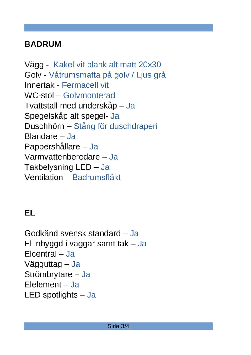 Vad som ingår i grundpriset