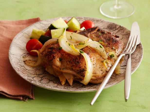 Chops with Fruit Stuffing