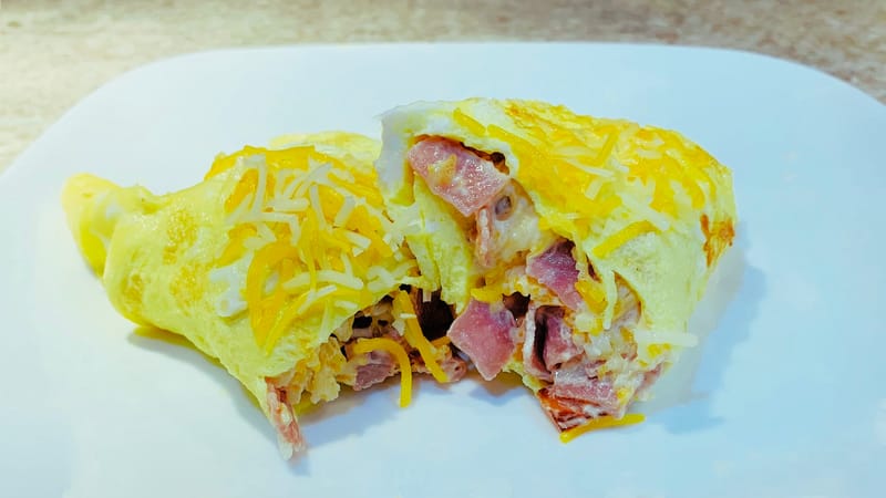 Cream Cheese Ham Omelet