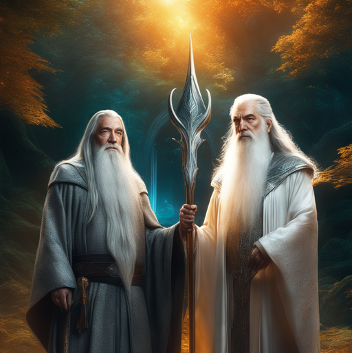 Gandalf and Saruman : Wizards Across Realms: The Holographic Quest