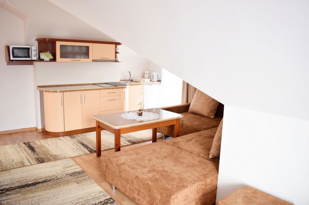 Idealny dla rodziny lub grupy znajomych. Stylowy i przede wszystkim wygodny apartament z odrębną sypialnią i salonem z rozkładaną sofą. Jego układ funkcjonalny daje sporo możliwości, świetny dla pary,  rodzinki czy też dla  przyjaciół.