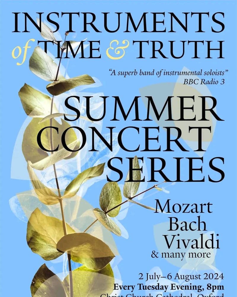 Instruments of Time and Truth summer concert season 2024