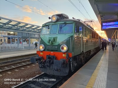 Odjechanie IC Chełmoński pasażerom