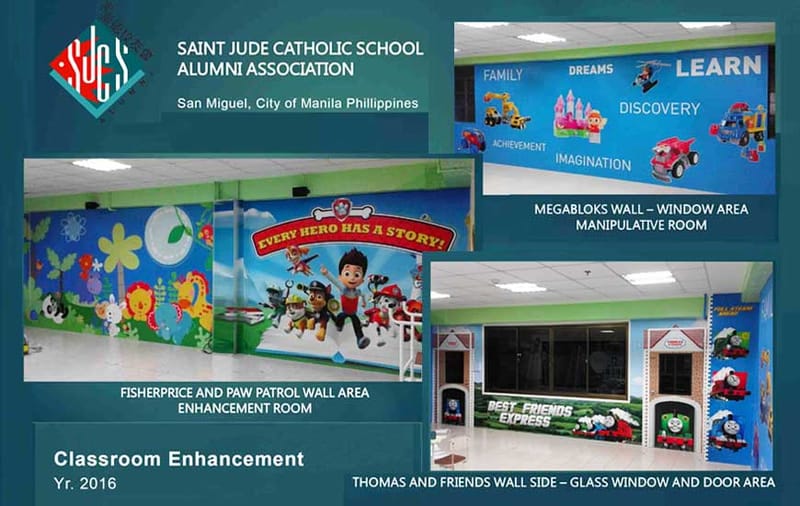 • St. Jude Catholic School     Pre-school Classroom Wall Enhancement      Manila, PH   I  2016