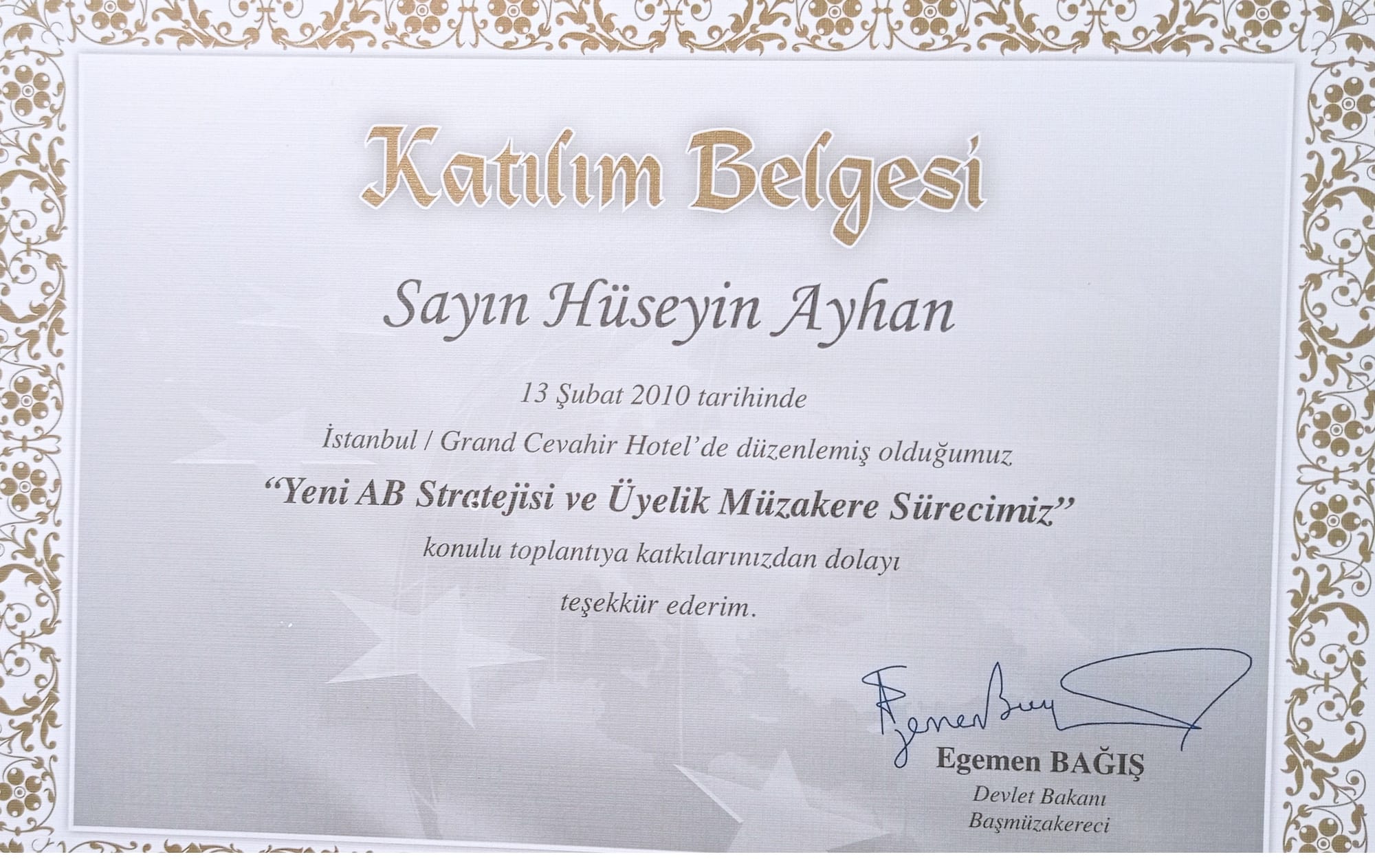 Genel Katılım Belgeleri