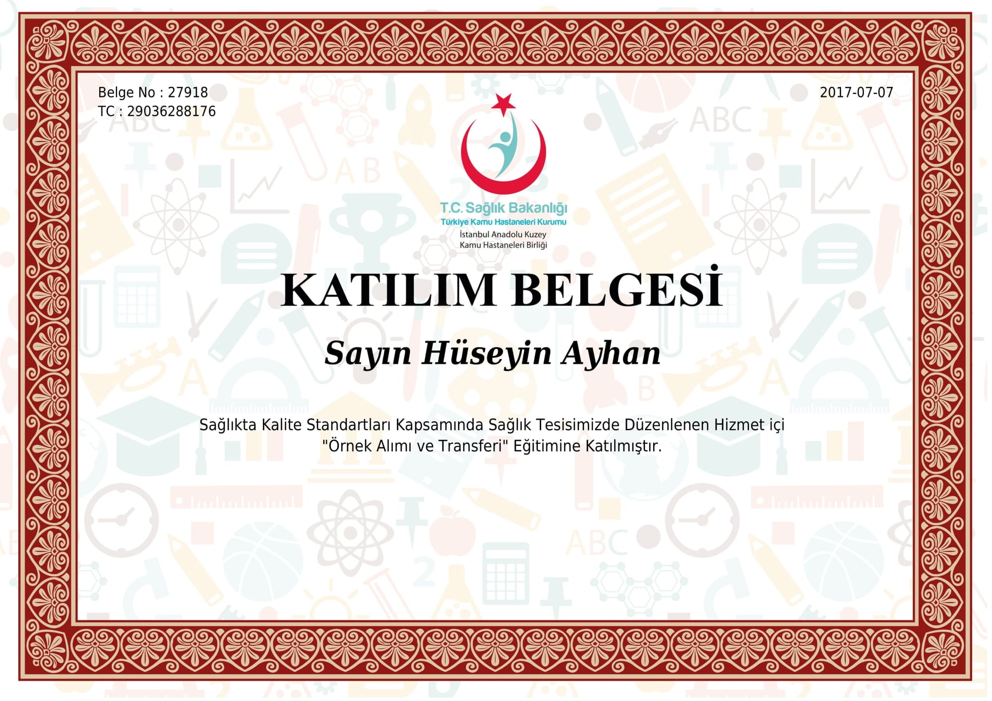 ÖRNEK ALIMI VE TRANSFER-1