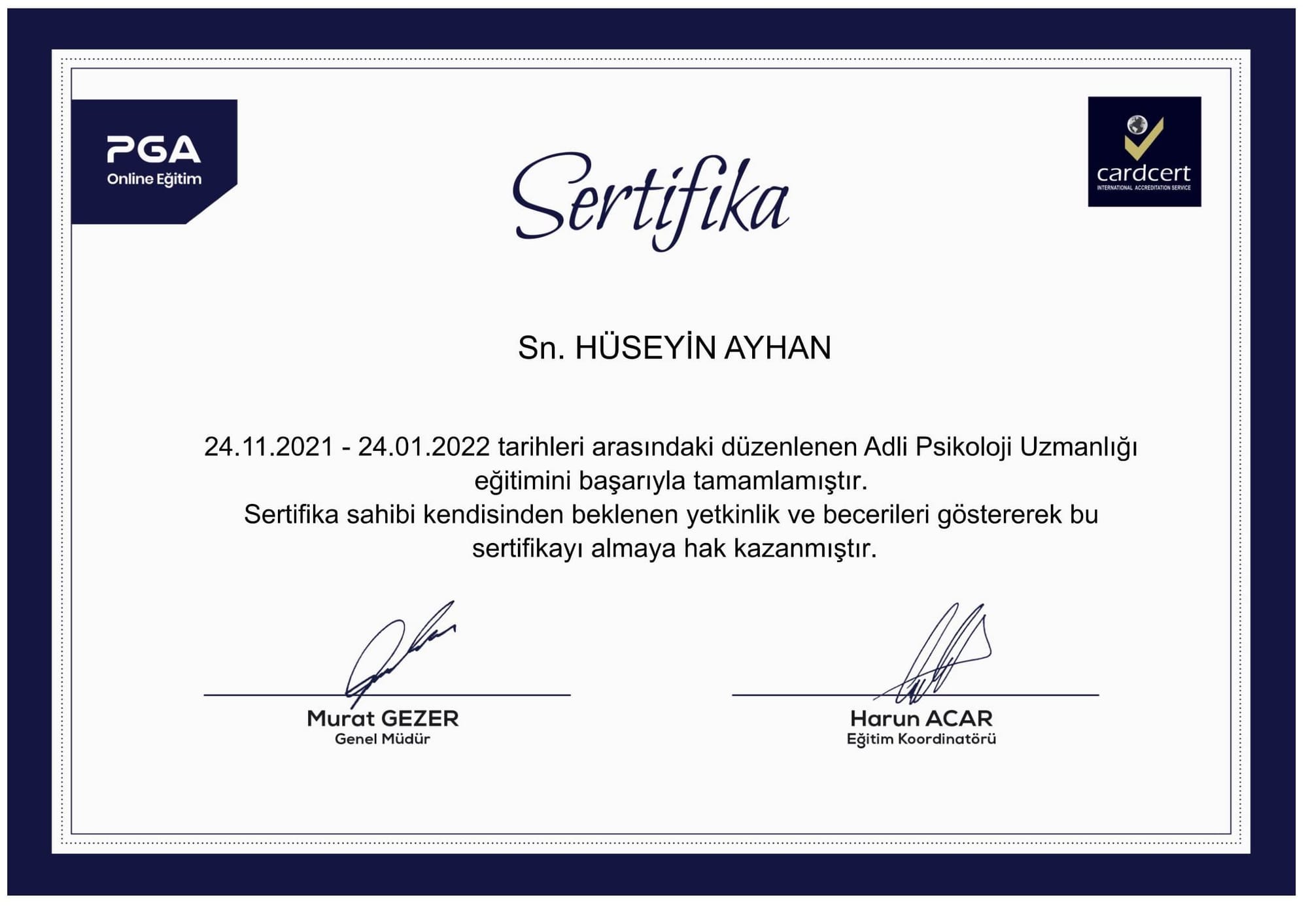 ADLİ PSİKOLOJİ UZMANLIĞI