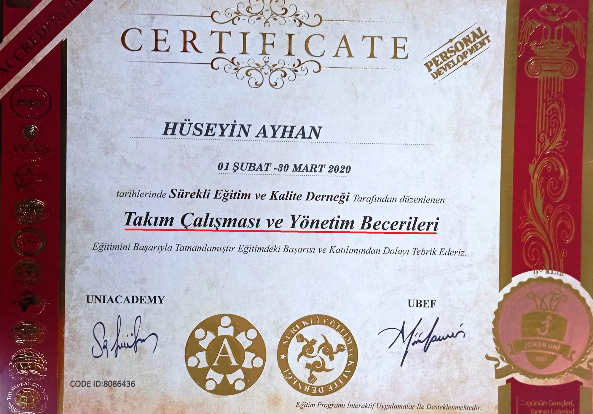 Takım Çalışması ve Yönetim Becerileri