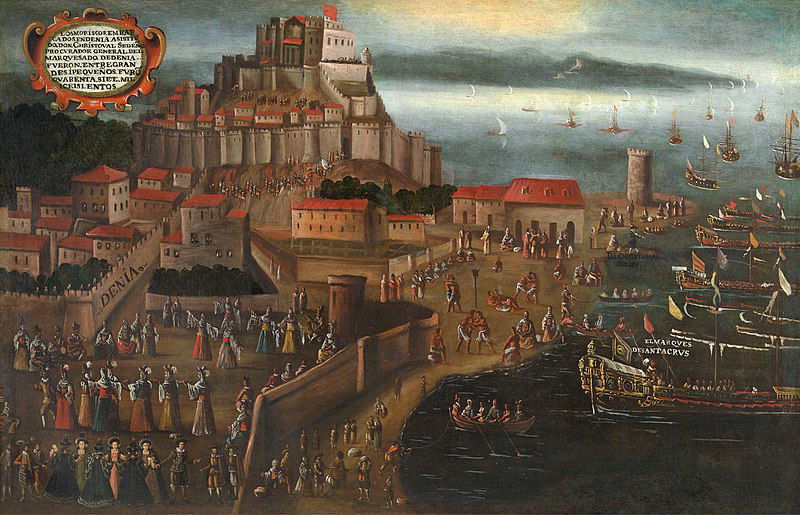 8. Expulsión de los moriscos en el puerto de Denia, pintado en 1613 por Vicente Mostre.